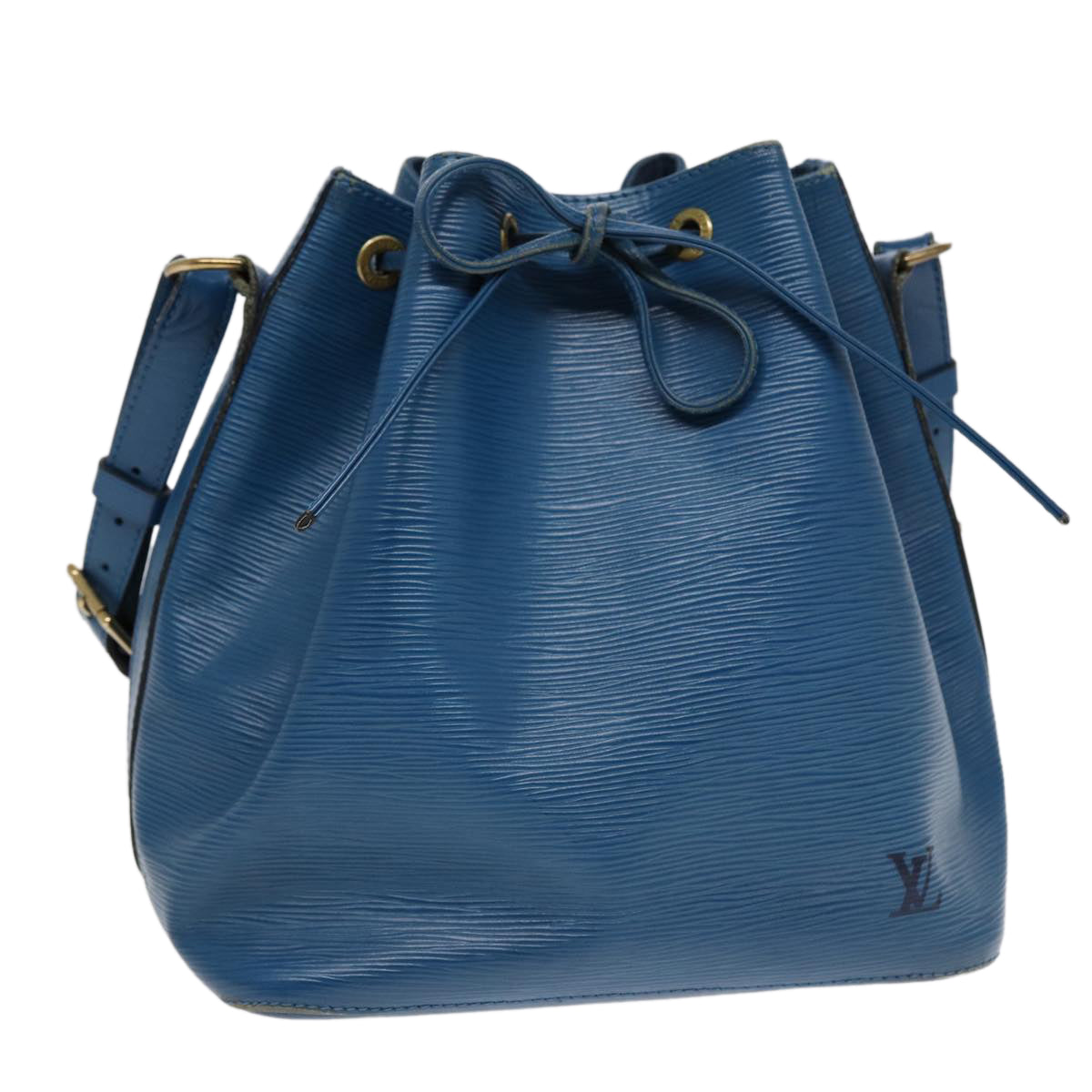 LOUIS VUITTON Epi Petit Noe Shoulder Bag Blue M44105 LV Auth 89334