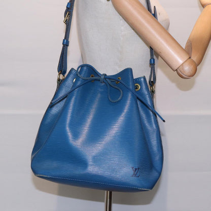 LOUIS VUITTON Epi Petit Noe Shoulder Bag Blue M44105 LV Auth 89334