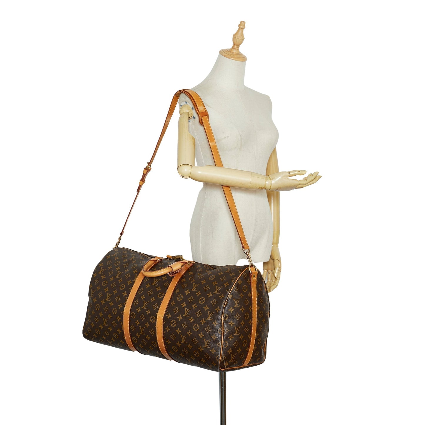 Louis Vuitton  Monogram Keepall Bandouliere 55 Travel Bag