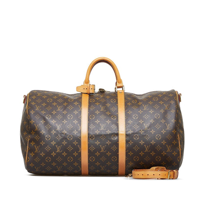 Louis Vuitton  Monogram Keepall Bandouliere 55 Travel Bag