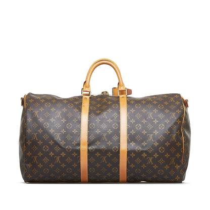 Louis Vuitton  Monogram Keepall Bandouliere 55 Travel Bag