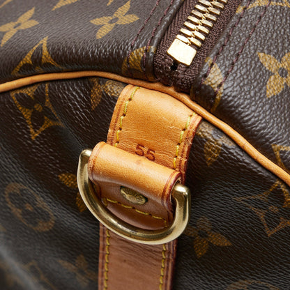 Louis Vuitton  Monogram Keepall Bandouliere 55 Travel Bag