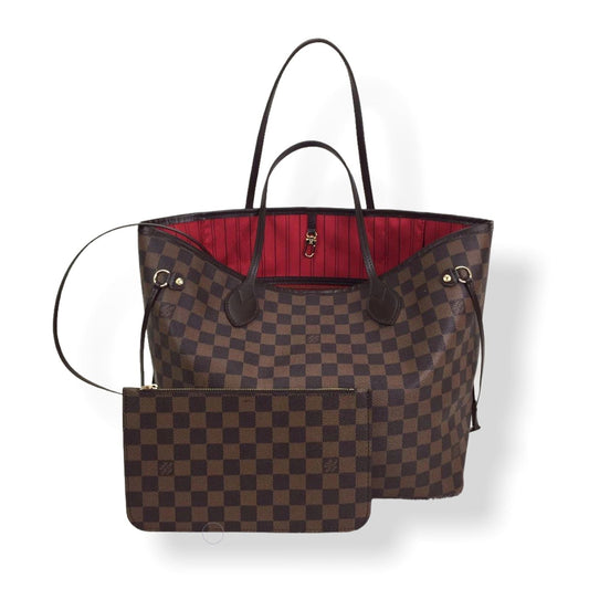 Louis Vuitton  Neverfull Damier  Ebene Canvas Handbag