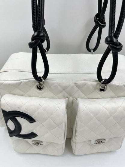 Chanel Cambon Reporter Bag in White Leather