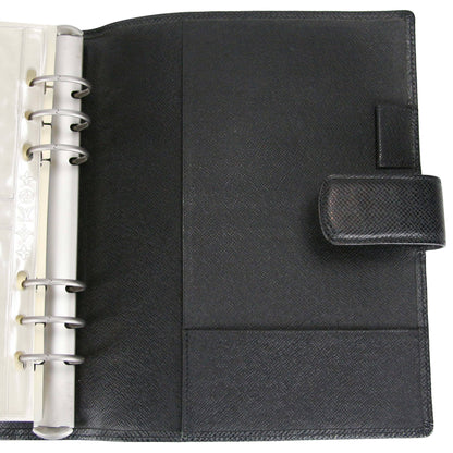 Louis Vuitton  Filofax Black Taiga Leather