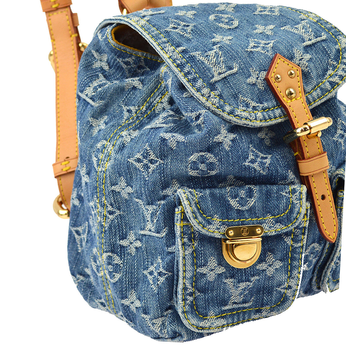 Louis Vuitton * 2006 Monogram Denim Sac a Dos PM M95057