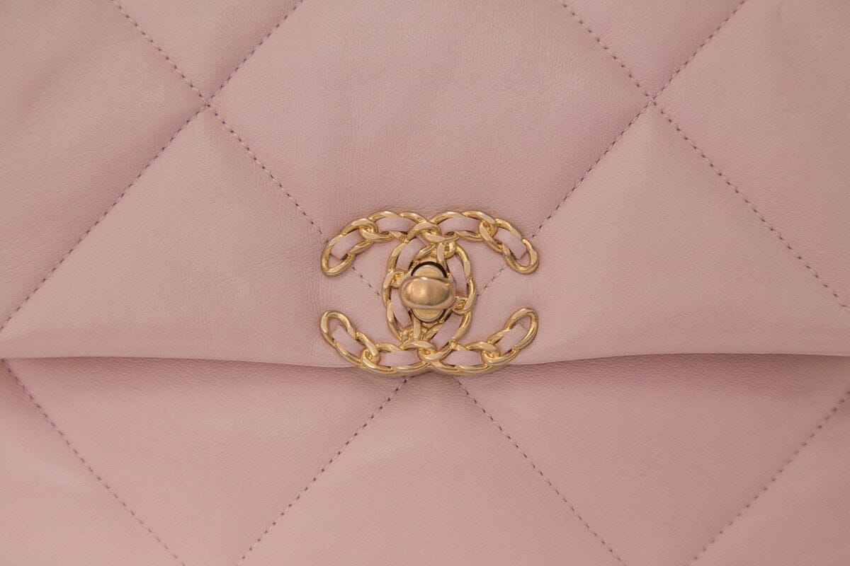 Chanel Light Pink Small Chanel 19 two toned hardware (2022) HandBag