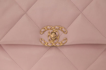 Chanel Light Pink Small Chanel 19 two toned hardware (2022) HandBag