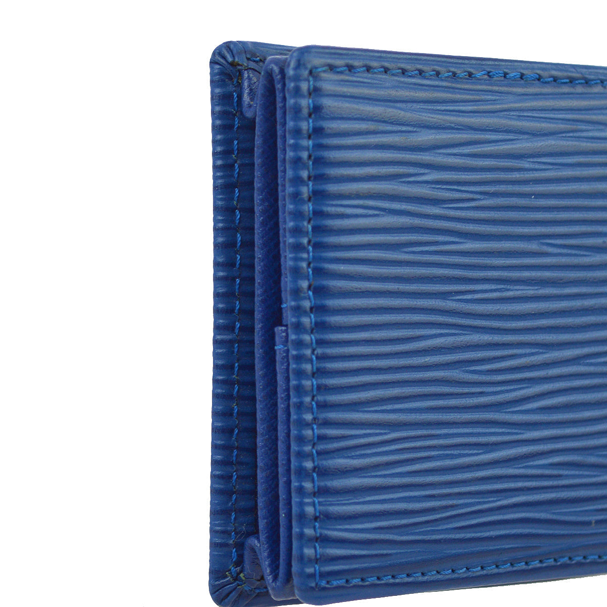 Louis Vuitton 1998 Blue Epi Porte Monnaie Boite Coin Wallet M63695