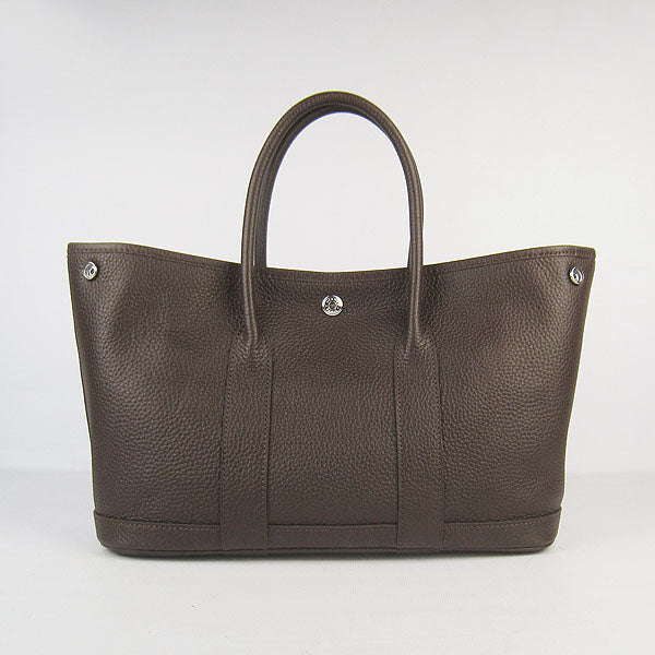 Hermes garden party handbag H2805 dark coffee