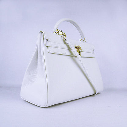 Hermes Kelly 35cm Togo Leather HandBag White/Golden