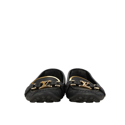 Louis Vuitton Driving Shoes Black G Leather  Louis Vuitton