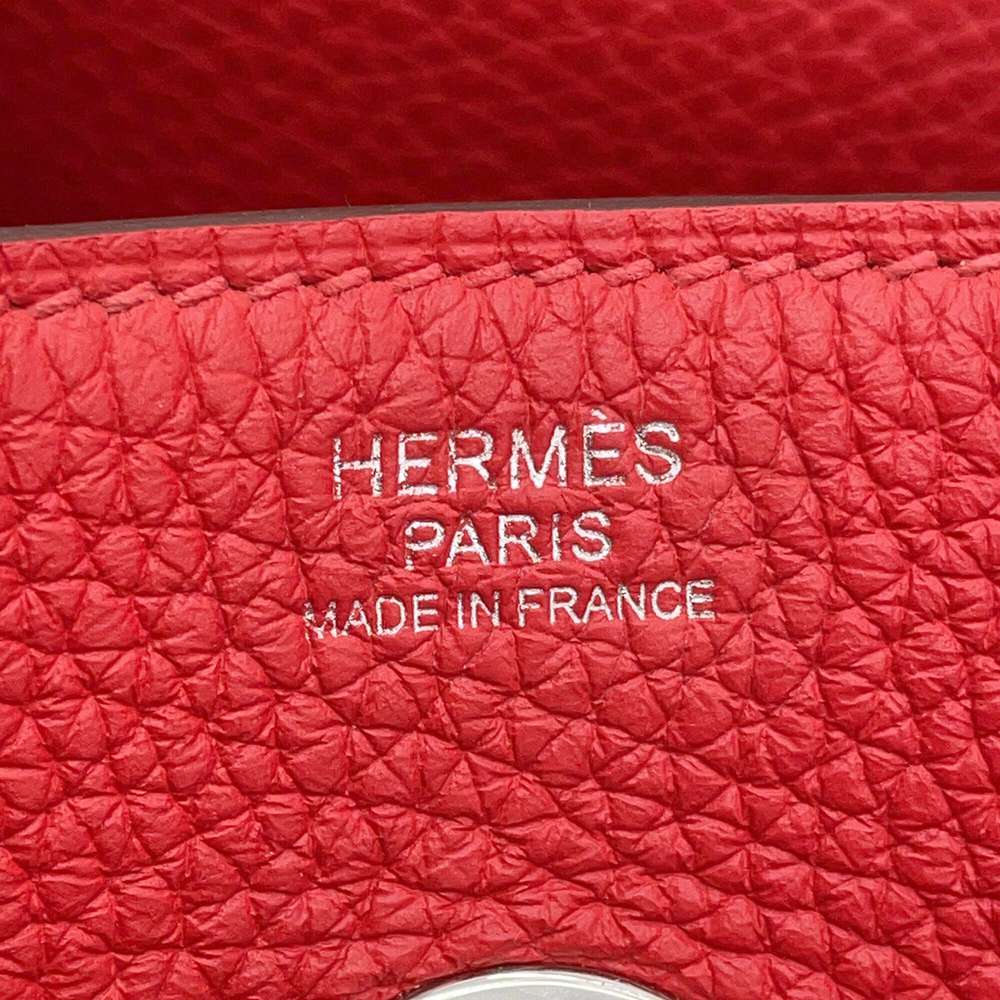 HERMES Lindy Rouge Coeur Taurillon Clemence Size 30