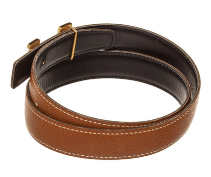 Hermes Brown Leather Constance Belt