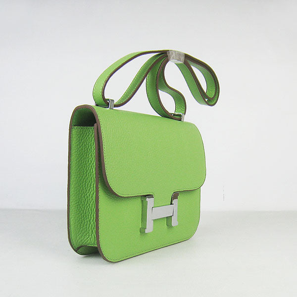 Hermes Constance Cowskin Leather Bag H017 green silver