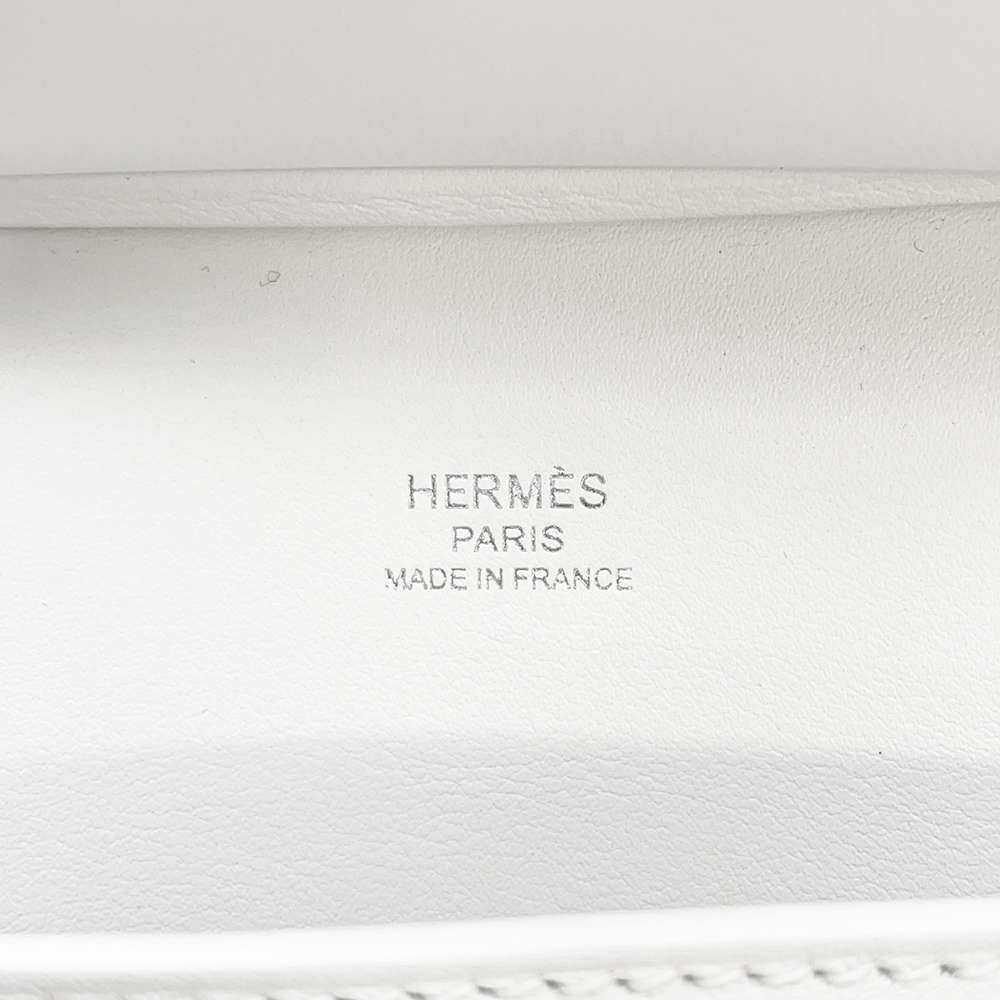 HERMES Jypsiere New White Swift Leather Size Mini