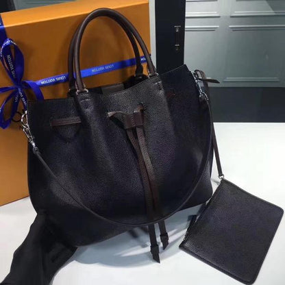 Louis Vuitton Girolata Handbag Mahina Noir