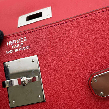 HERMES Kelly Lakis Vermilion Swift Leather Size 35