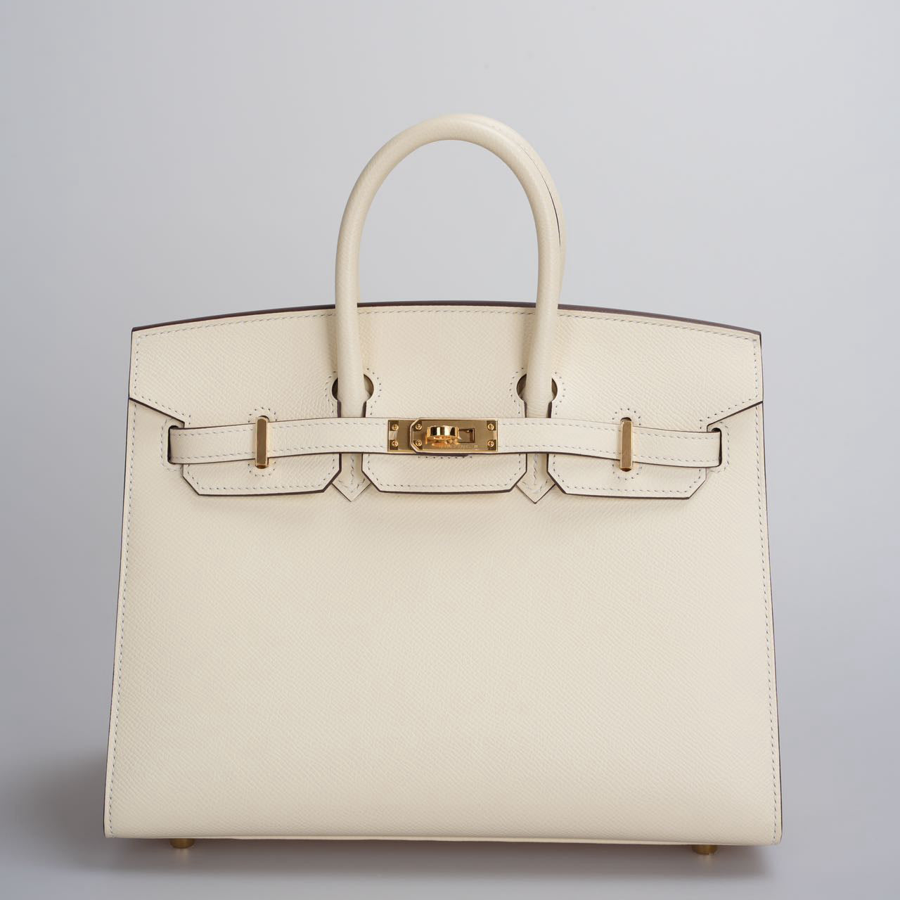 Hermes Birkin 25cm Sellier Bag Nata Epsom Gold Hardware