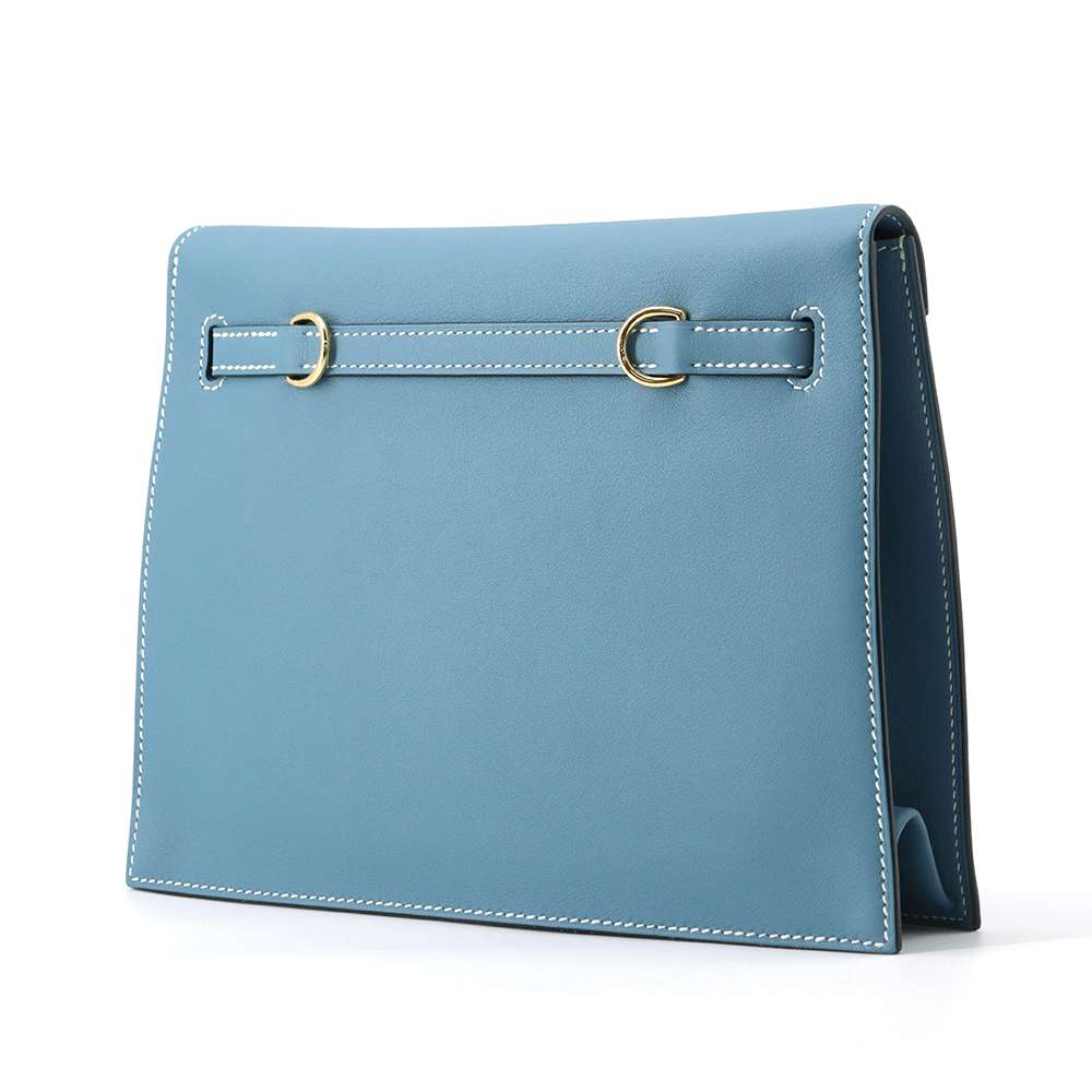 Hermes Kelly dance 2 New Blue Jean Swift Leather