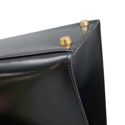 Hermes Kelly Black Box Calf Leather Size 32