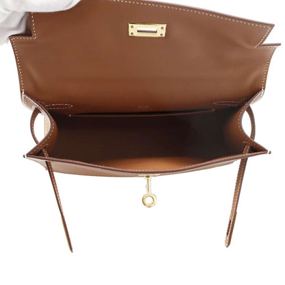 Hermes PochetteKelly Gold Swift Leather