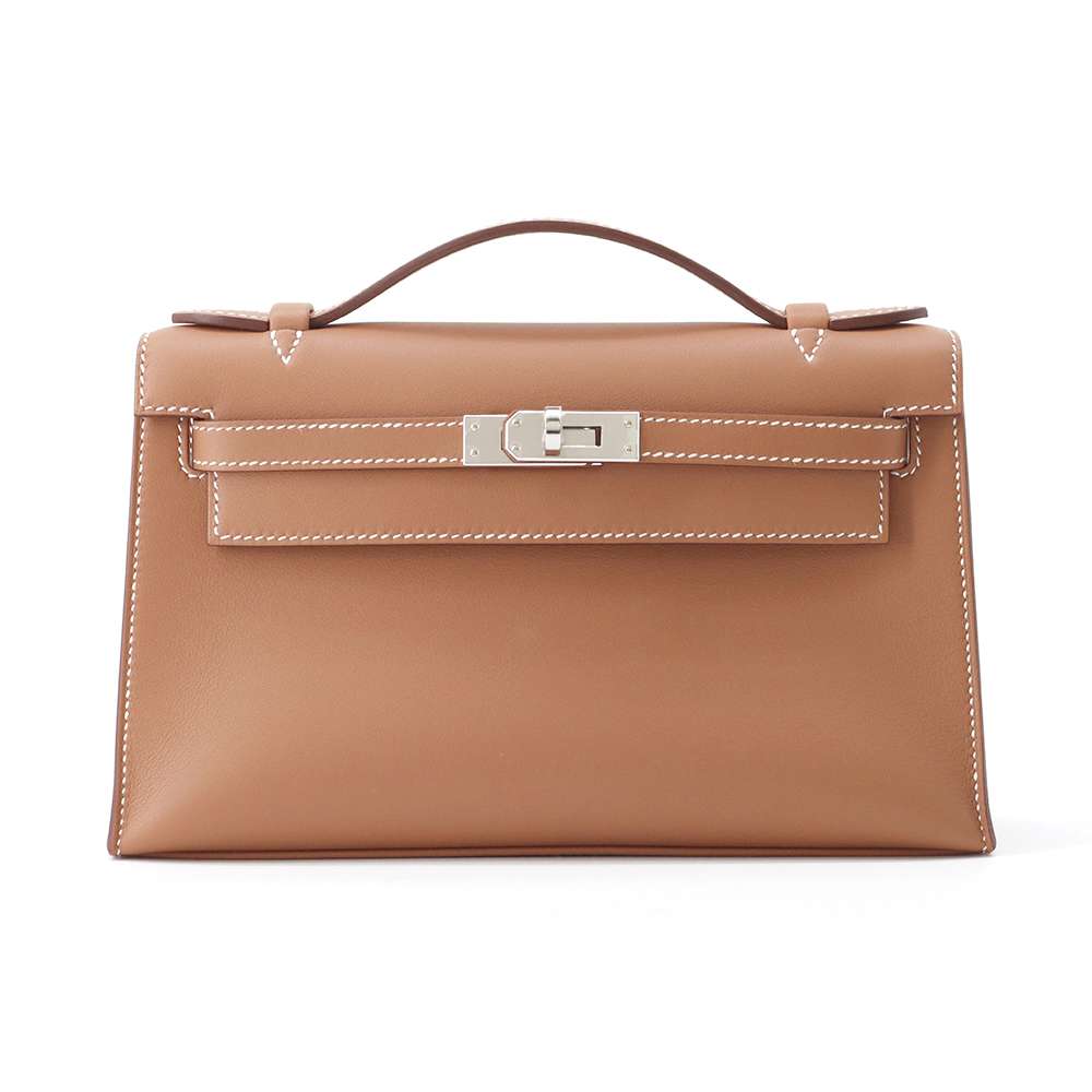 Hermes PochetteKelly Gold Swift Leather