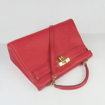 Hermes Kelly 35cm Togo Leather HandBag Red/Golden