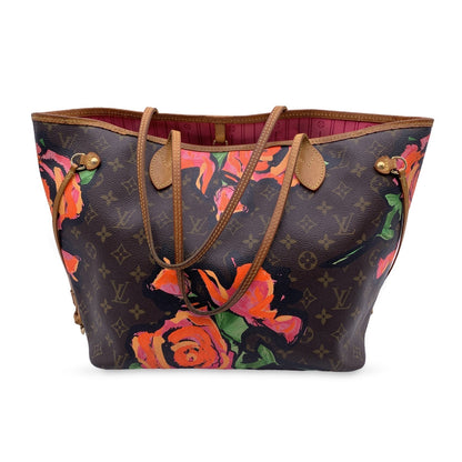 Louis Vuitton  Monogram Canvas Steven Sprouse Roses Neverfull Mm Bag