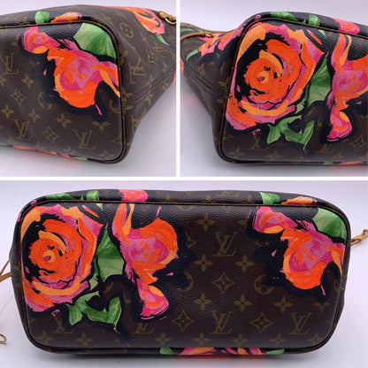 Louis Vuitton  Monogram Canvas Steven Sprouse Roses Neverfull Mm Bag