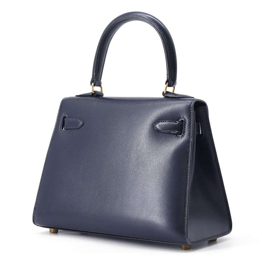 Hermes Mini Kelly Navy Box Calf Leather