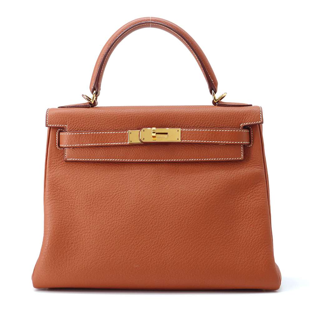 Hermes Kelly Brique Taurillon Clemence Size 28