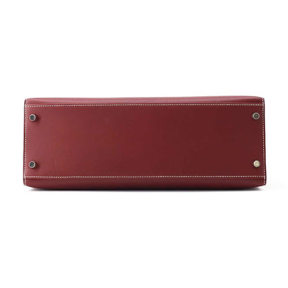 Hermes Kelly Sellier Rouge H Chamonix Leather Size 32