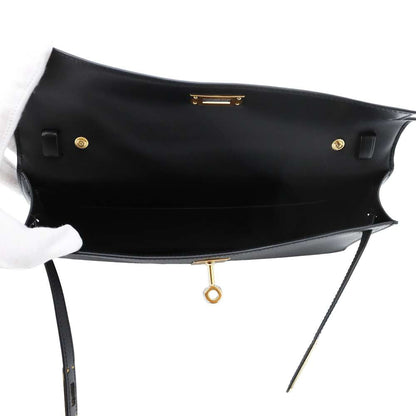 Hermes Kelly Elan Black Chevre Shamqila