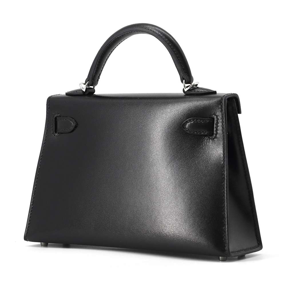 Hermes Mini Kelly do Black Box Calf Leather