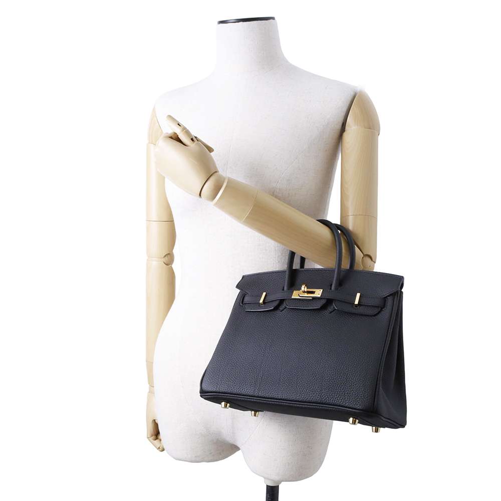 HERMES Birkin Black Togo Leather Size 25