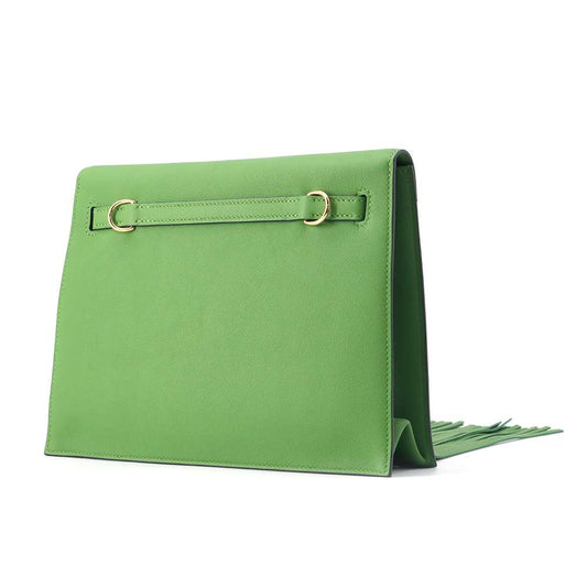 HERMES Kelly Dance Fringe Vert Yucca Swift Leather