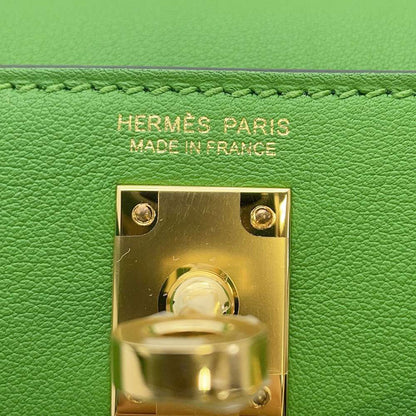 HERMES Kelly Dance Fringe Vert Yucca Swift Leather