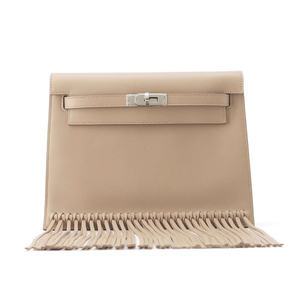 HERMES Kelly Dance Fringe Beige Marfa Swift Leather