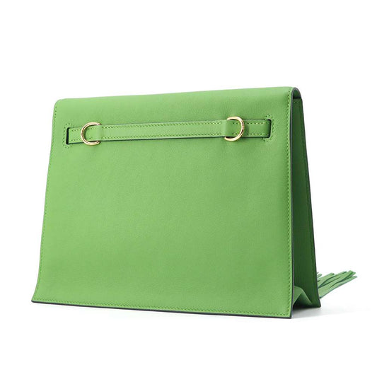 HERMES Kelly Dance Fringe Vert Yucca Swift Leather