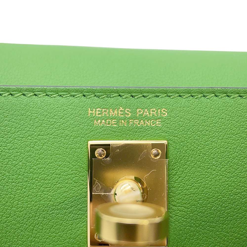 HERMES Kelly Dance Fringe Vert Yucca Swift Leather