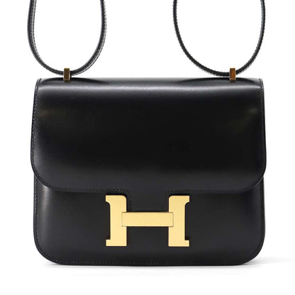 HERMES Constance3 Miroir Black Box Calf Leather Size Mini