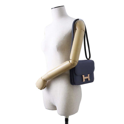 HERMES Constance3 Blue Indigo Swift Leather Size Mini