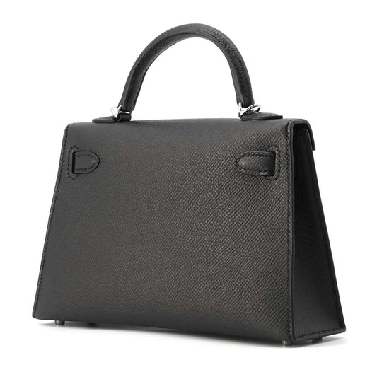 HERMES Mini Kelly Do Black Epsom