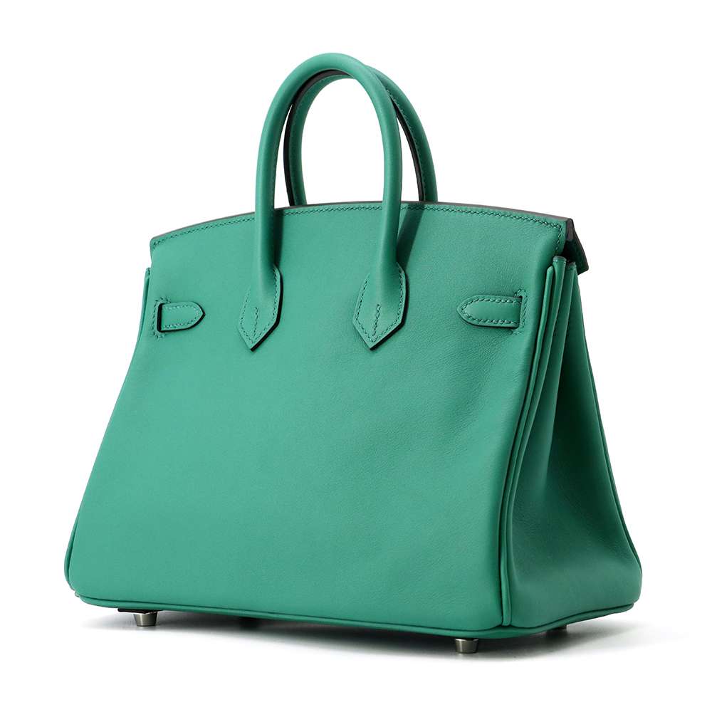 HERMES Birkin Verso Vert Vertigo/Celeste Swift Leather Size 25