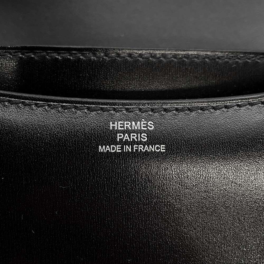 HERMES Constance3 Miroir Black Box Calf Leather Size Mini