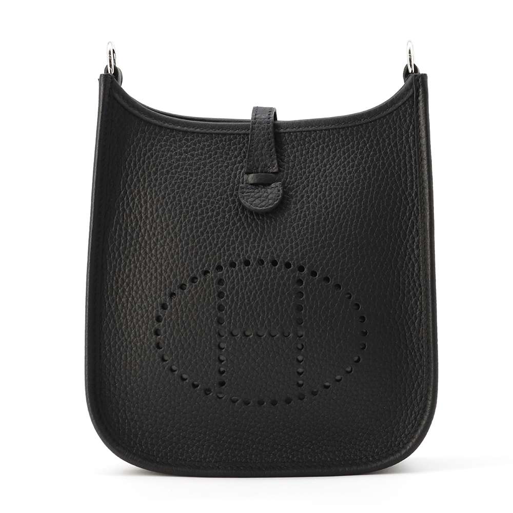 HERMES Evelyne Black Taurillon Clemence Size TPM