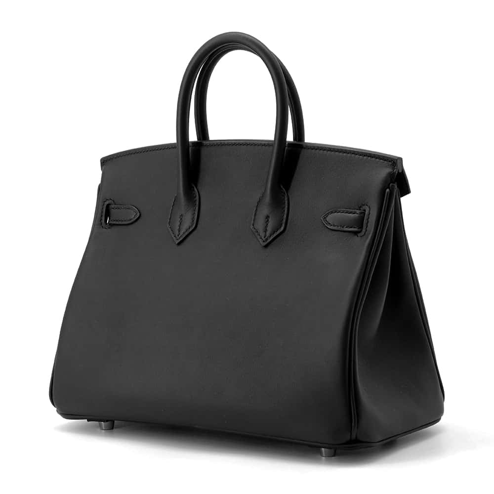 HERMES Birkin Black Swift Leather Size 25