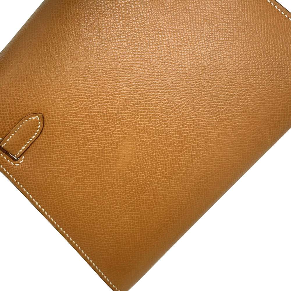 HERMES Mini Kelly Sellier stitching Natural Courchevel