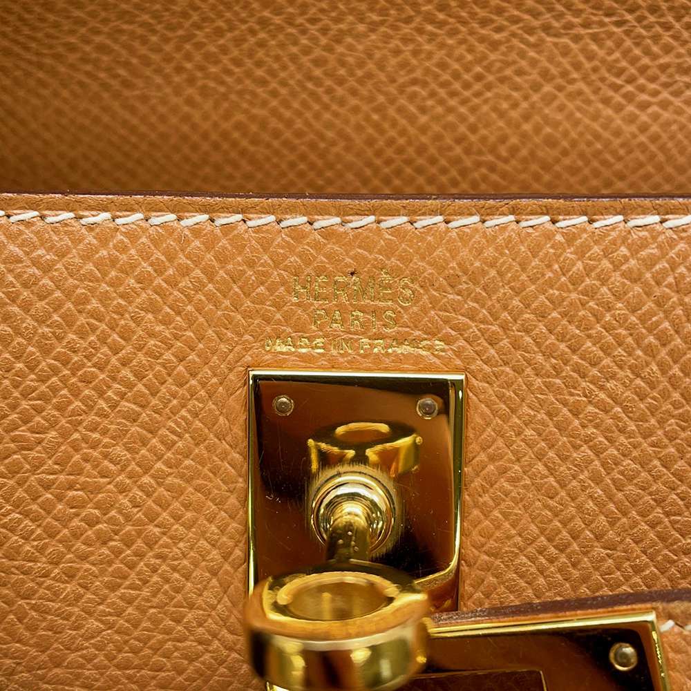 HERMES Mini Kelly Sellier stitching Natural Courchevel